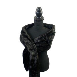 Simply Vera Women's Black Fuzzy Scarf